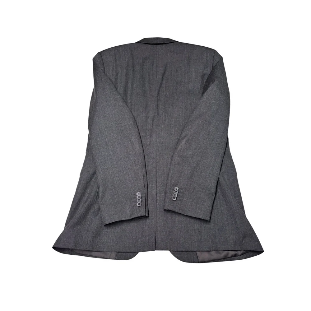 Banana Republic Mens‎ Tailored Slim Fit Suit 42L 34X33 Charcoal Wool Blend 2Pc